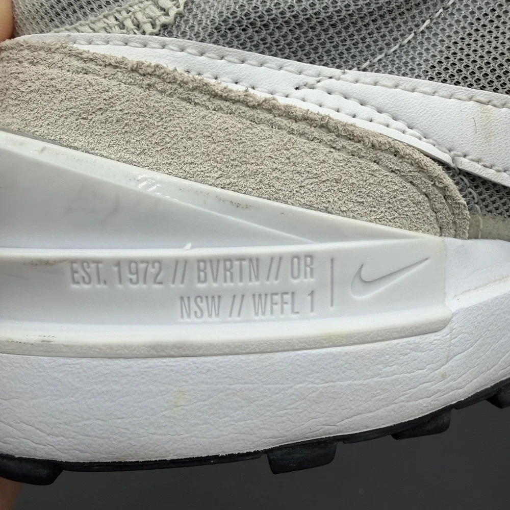 Nike Waffle One Shoes Summit White Gray Black Size 3.5Y Women's size 5
